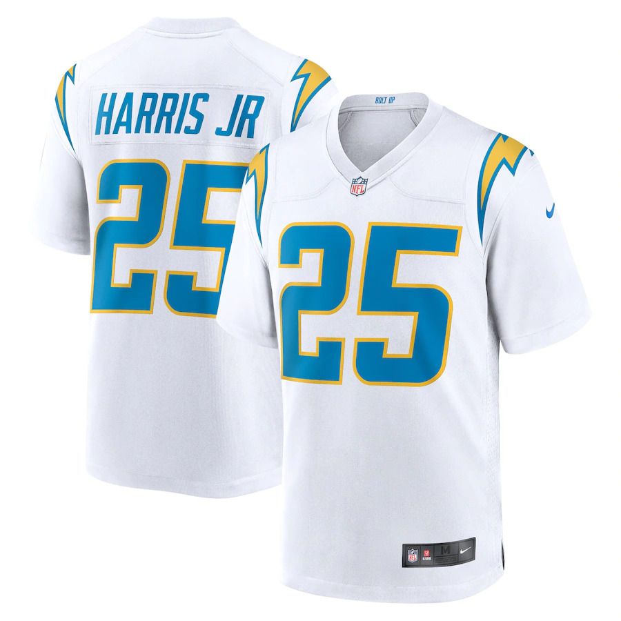Men Los Angeles Chargers #25 Chris Harris Jr Nike White Game NFL Jersey